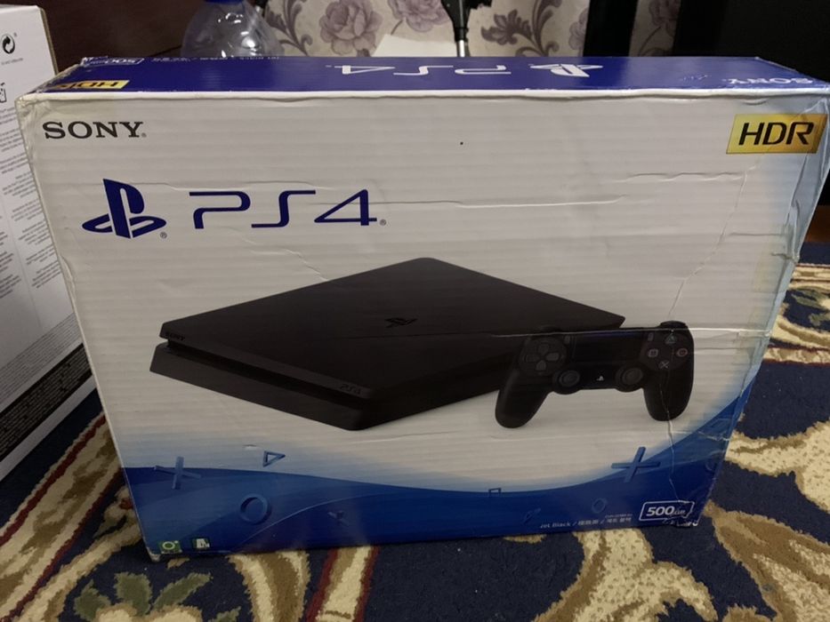 Playstation 4 slim HDR 500g два джестика 6 игр как на фото