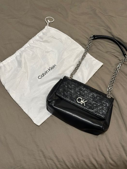 Geantă, Calvin Klein, dama, negru