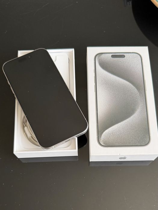 iPhone 15 Pro 512GB White Titanium, Fullbox, ca nou, liber de retea