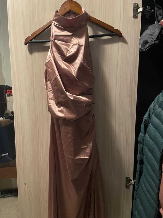 НОВА сатенена РОКЛЯ - пепел от рози размер S