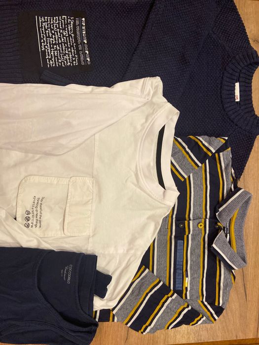 Ser pluover, bluză polo, maieu Coccodrillo+bluză Zara băieți 10-11 ani