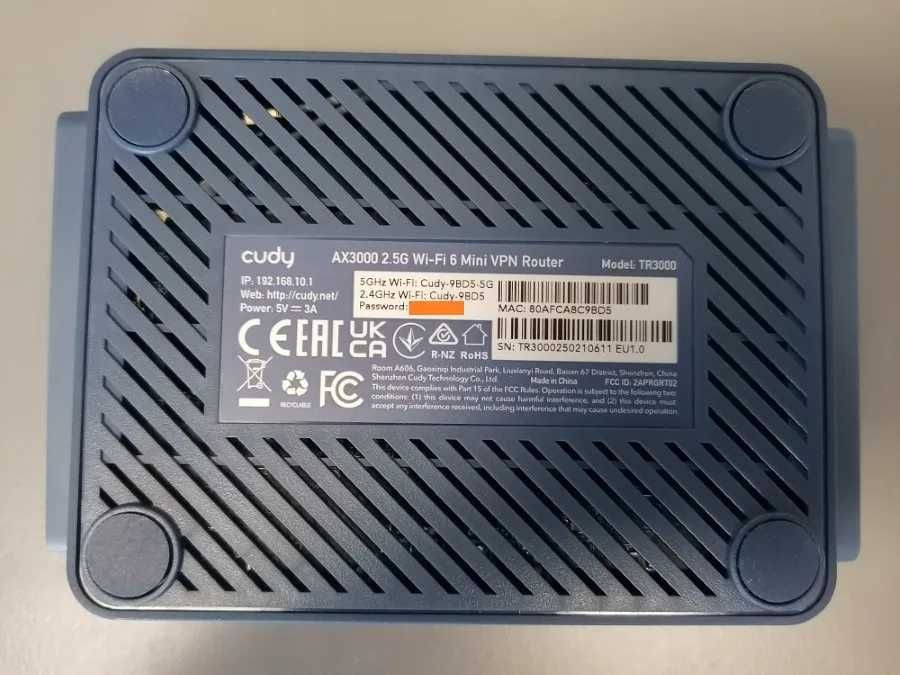 Роутер WiFi CUDY AX3000/256M
