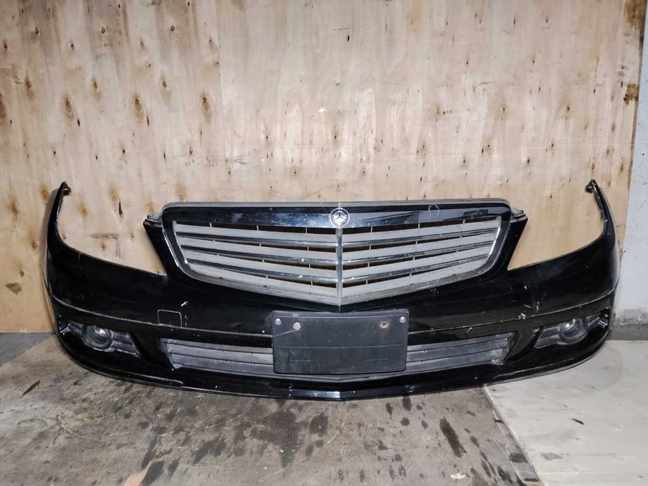 Бампер передний в сборе Mercedes C-class W204 Дорест Решетка ПТФ
