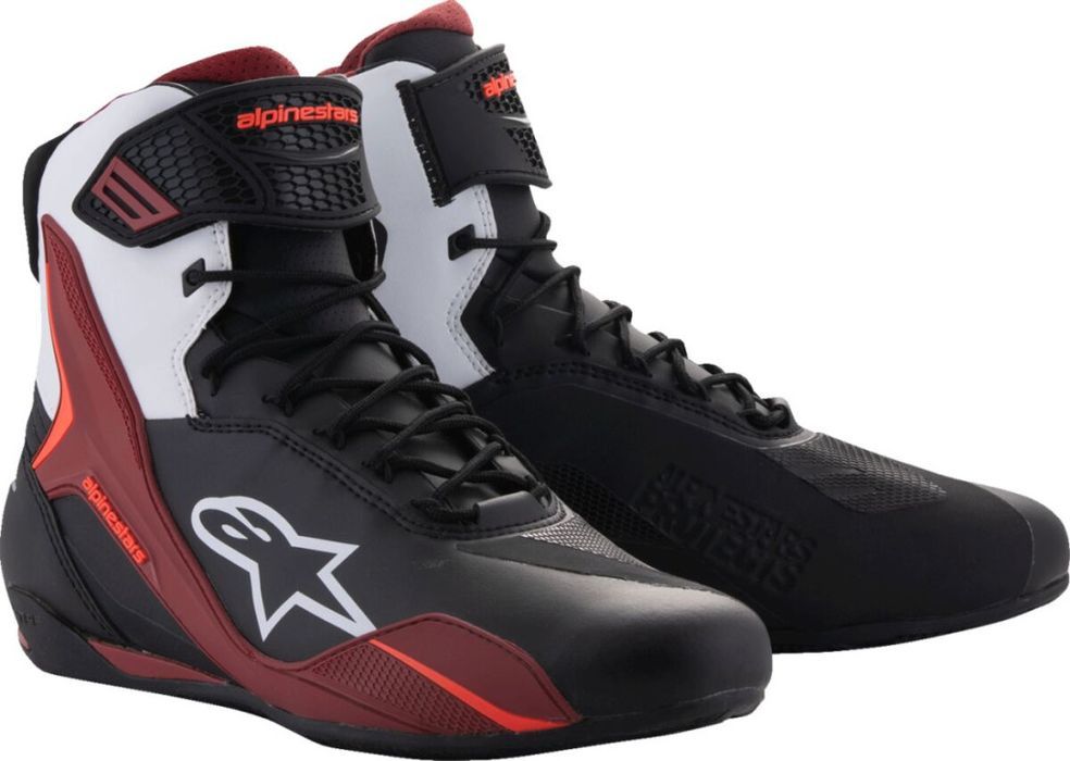 Ghete Alpinestars Faster V4 negru/rosu inchis/alb