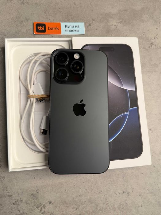 КАТО НОВ! iPhone 16 Pro Лизинг от 22€/мес Black Titanium 128GB черен