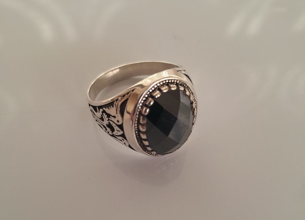 Кольцо мужское серебряное. Перстень.