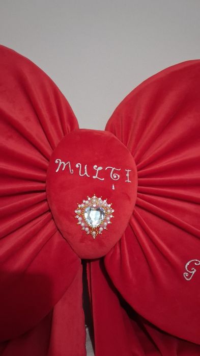 Funda mare din catifea  cu nume personalizat!