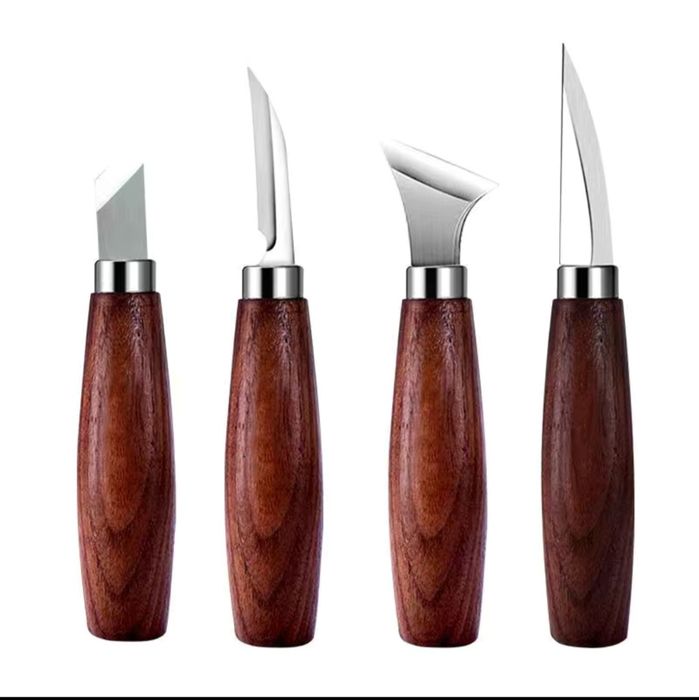 Нож по дереву и коже.