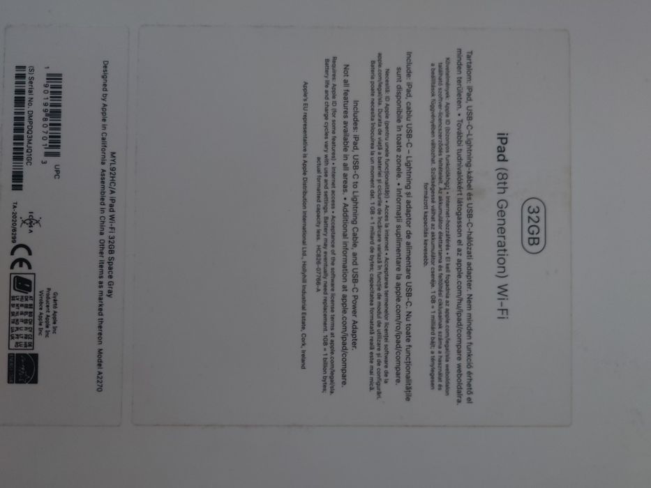 IPad 8 32gb in stare foarte buna