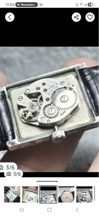 Seiko Seikomatic 39 jewels / Ceas tank argint/ Anker 1930