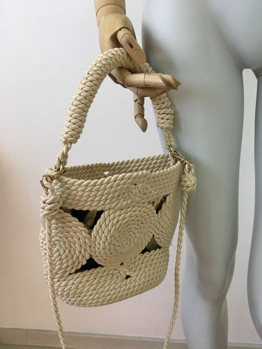 ZARA мини плетена чанта