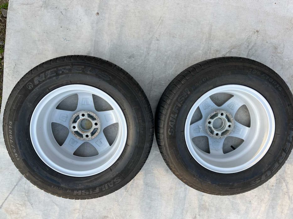 Roata rulota 175R14C 5 prez, 2 jante 13" 4 prez, 2 roti 195R14C 4 prez