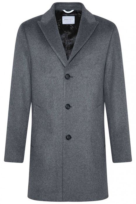 Palton slim de lux 50 L DIGEL lana si casmir gri medium