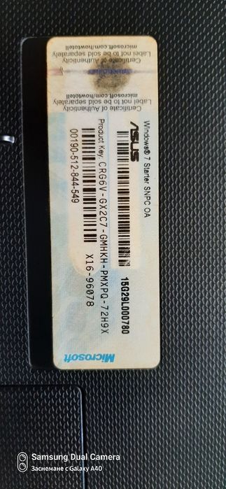 Лаптоп Asus Черен