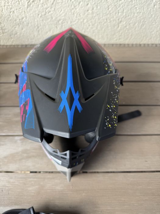 Set casca moto cross trotineta + ochelari , marimea XL , NOU