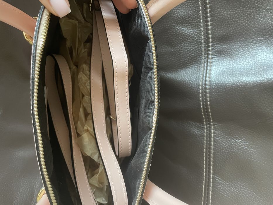 Geanta piele roz pastel