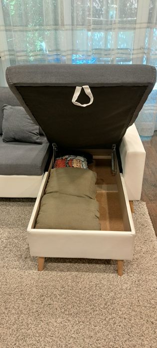 Colțar universal reversibil, extensibil, cu ladă depozitare (230 cm)