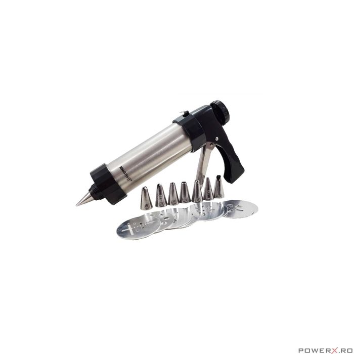 Aparat pentru facut biscuiti si fursecuri, Inox, Kinghoff