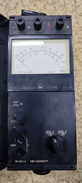 Мегаомметр б.у. в хорошем состоянии.