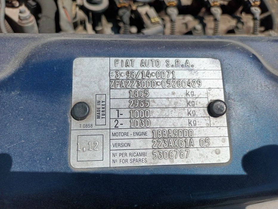 Dezmembrari Fiat DOBLO (223, 119) (2000-2009) 1.3 D Multijet Motorina