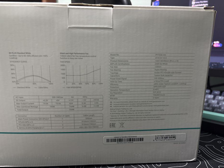Блок питания Deepcool Pf750 750Вт Новый