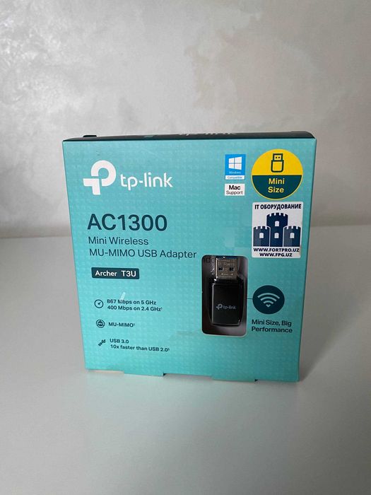 Компактный Wi-Fi адаптер TP-Link AC1300 (Archer T3U) USB 3.0