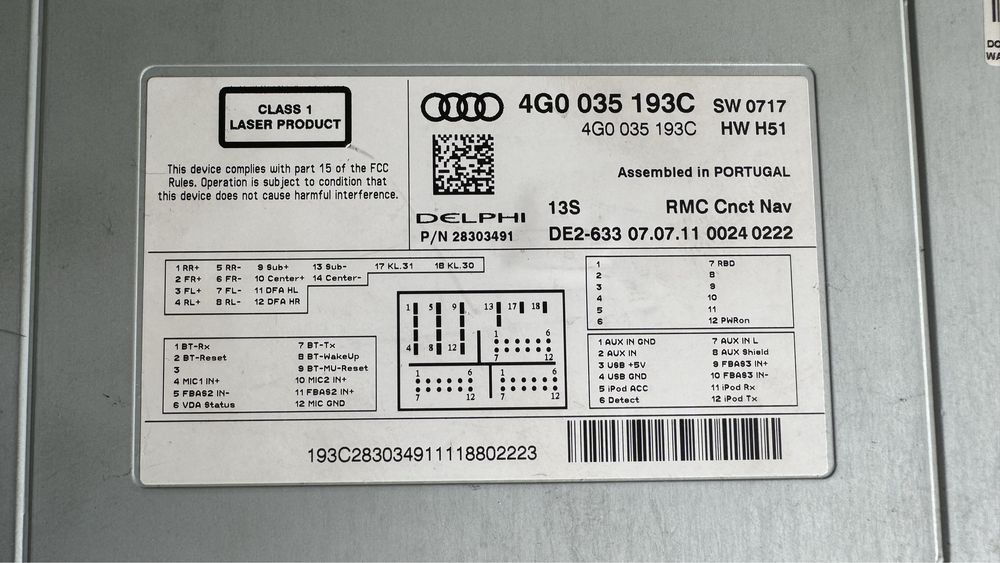 Navigatie audi RMC + display + modul can Gateway A6 C7
