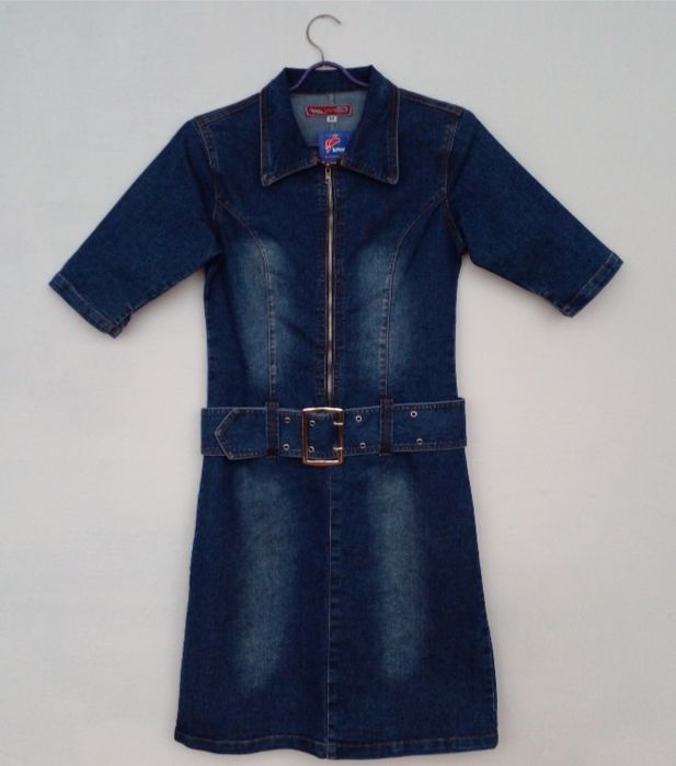 НОВОЕ стильное, джинсовое платье , размер 44-46