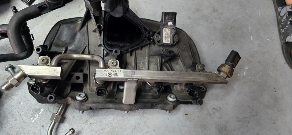 Galerie completa cu rampa injectoare gaz vw passat B6 B7 1.4TSI CNG