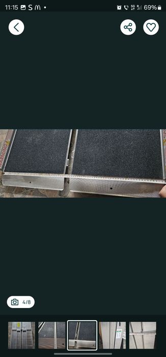Rampa din aluminiu portabila pentru scaun cu rotile
