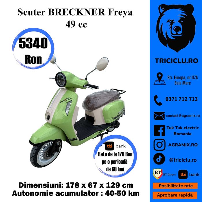 Scuter nou model Freya Breckner necesita permis