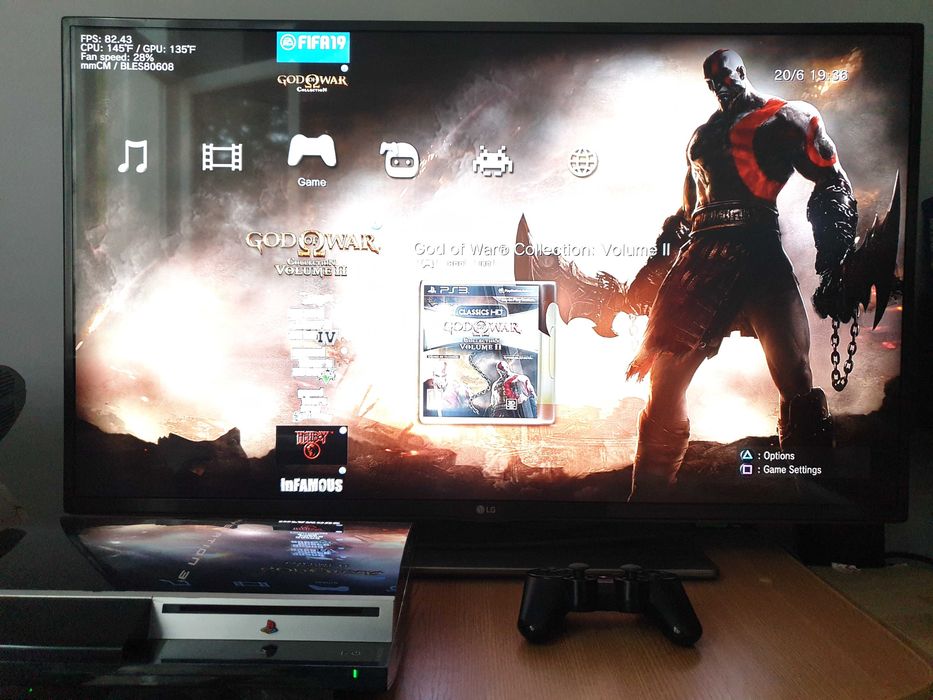 PS3 modat CFW 320 GB + 40 jocuri (GTA V, Red Dead, God of War, NFS)