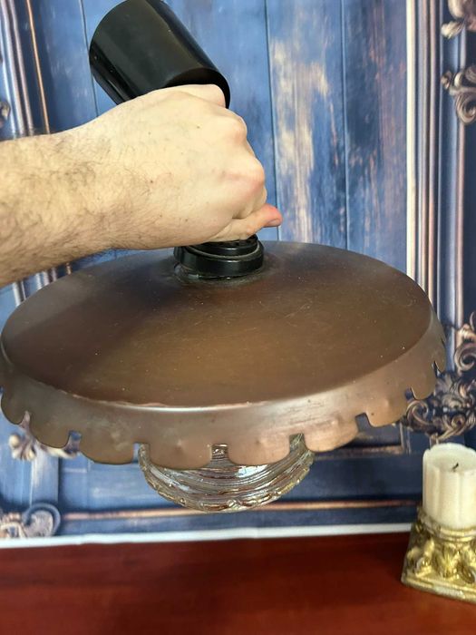 DN569 Lampa de tavan lustra 28cm  diametru alama h - 16cm masiva