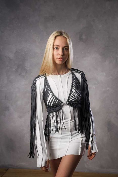 жакет стиль макраме