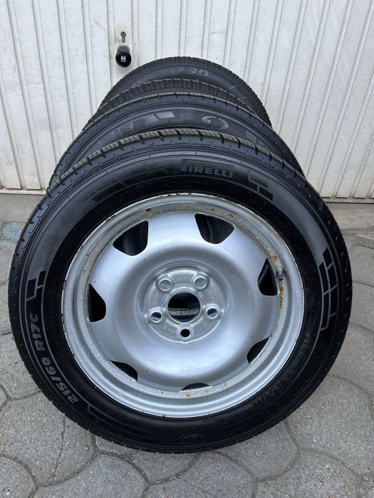 Jante otel 5x120mm, anvelope iarna 215/60 R17C, VW T5, T6, Multivan