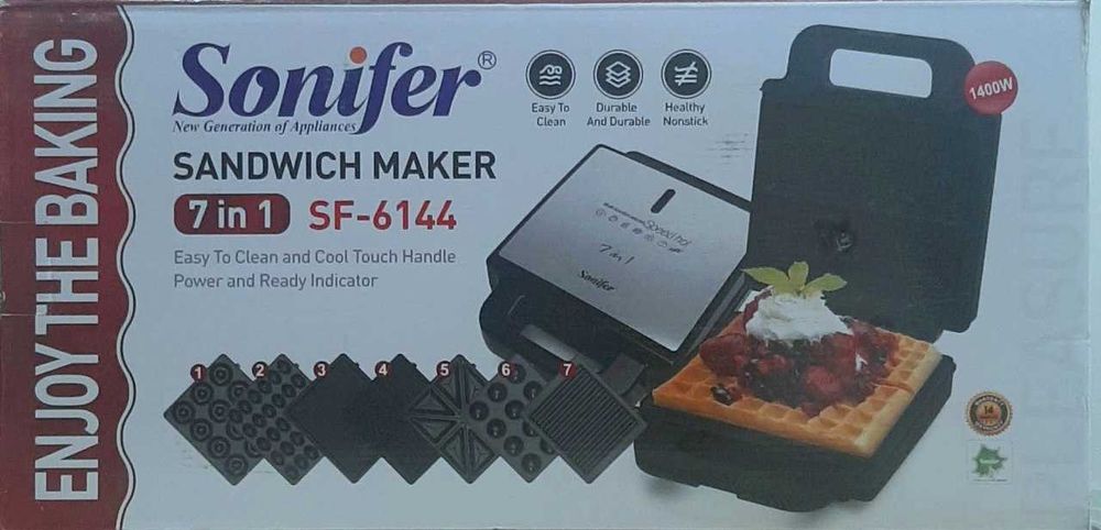 MEGA Вафельница 7 в 1  SONIFER SF-6144  MEGA vafelnitsa