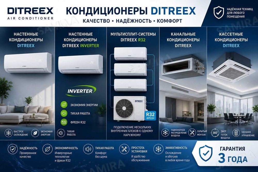 Кондиционеры DITREEX со склада в Алматы