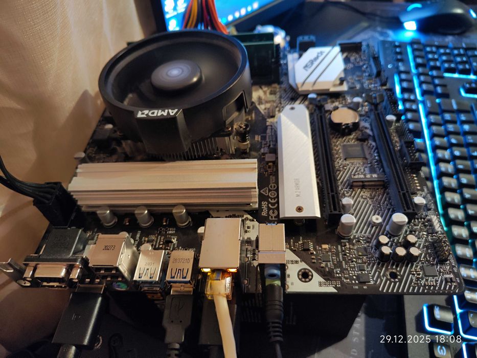 Комплект Ryzen 5 Pro 4650G, RAM 16GB DDR4 3200, Asrock A520M Pro4