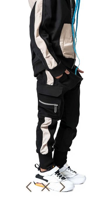 НОВИ!Суичър с цип и карго панталон к-т MADE BY SOCIETY