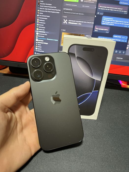Продам свой iPhone 16 Pro в идеальном состоянии, 256гб 92%