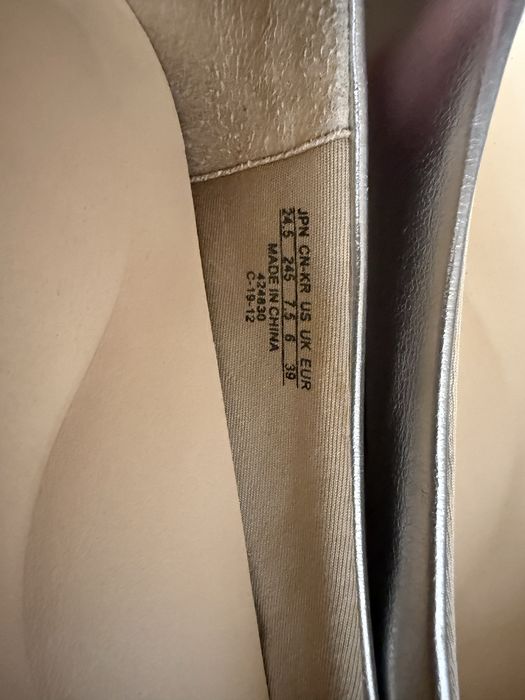 Balerini arginti piele 38