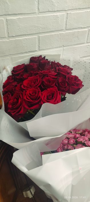Огромные букеты розы
