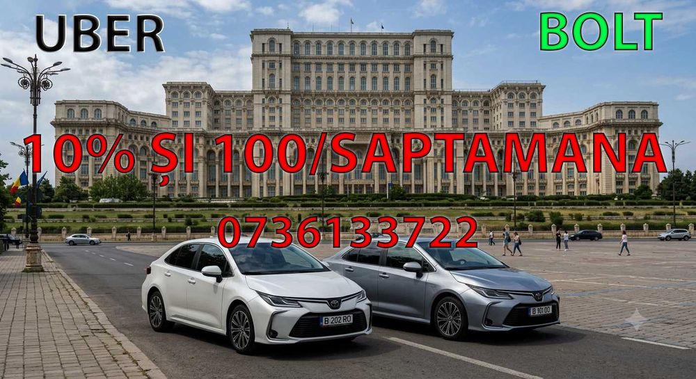 Flotă ridesharing recomandată Bolt/Uber