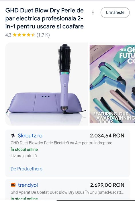 Perie electrica ghd duet blowdry hair dryer brush