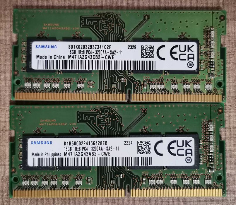 памет RAМ SODIMM 2x 16Gb (32Gb) DDR4 3200 CL22, 260 pin, 1.2v