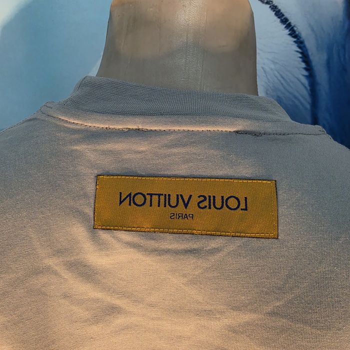Tricou Louis Vuitton gri, bumbac, unisex. Marimea S. Farfetch, nou cu eticheta