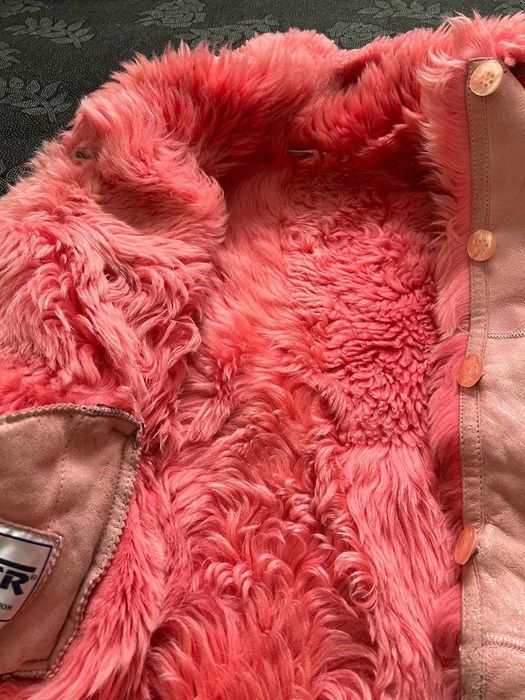 Детская дубленка для девочки на рост 125-135см