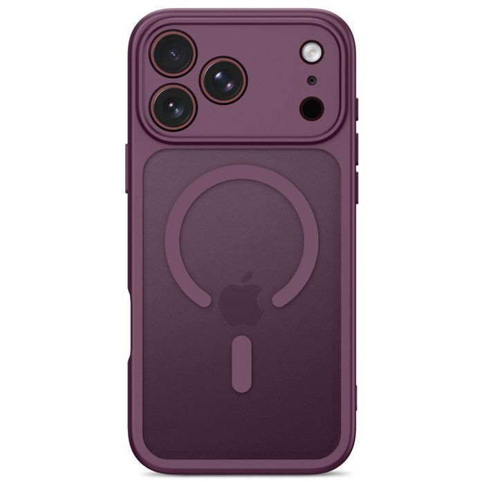 Матов Магнитен Калъф с MagSafe Tech-Protect BasicMag за iPhone 18 Pro / 17 Pro – Dark Cherry / Burgundy