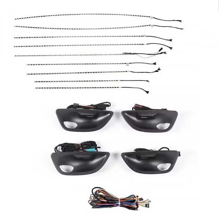 Leduri Ambient Usi 2 Culori Portocaliu si Albastru BMW F10 si F11