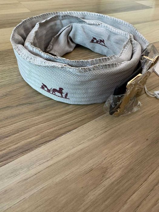 Hermes-Оригинален чисто нов мъжки двулицев колан 120 см